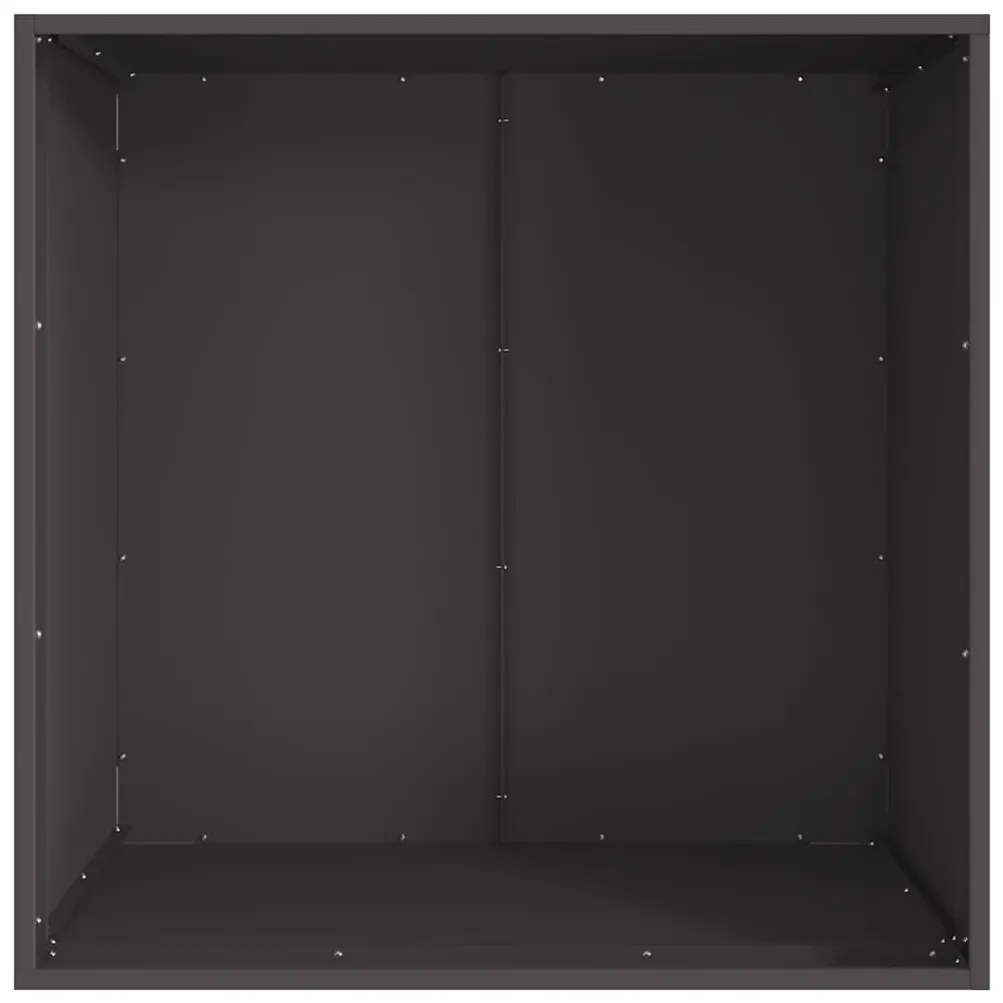 vidaXL Τζάκι Τετράγωνο Μαύρο 80x80x43 εκ. Ατσάλι