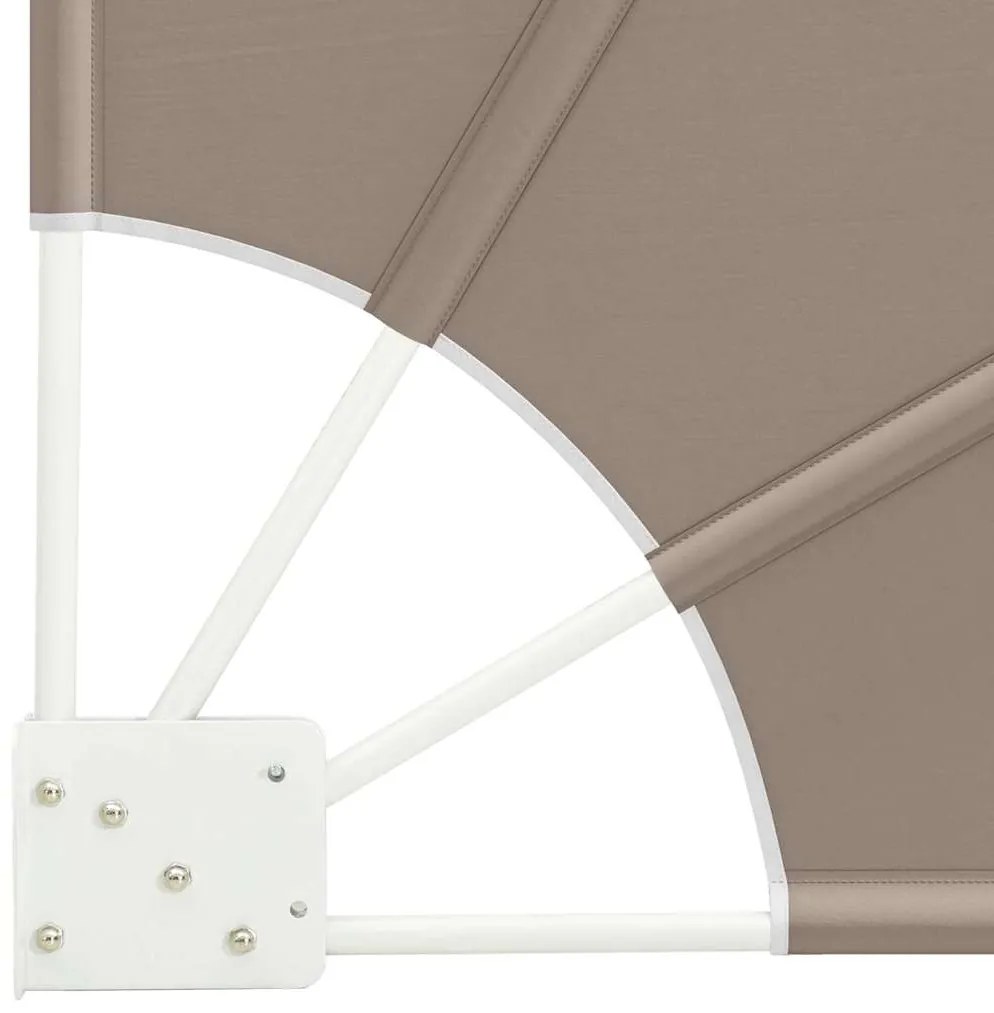 vidaXL Αδιάφανο σκίαστρο μπαλκονιού Taupe 115 x 115 εκ Πολυεστέρας