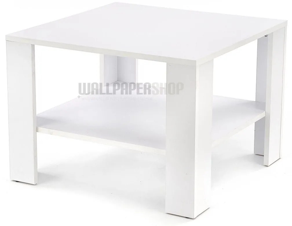 Andros Τραπεζάκι Σαλονιού Λευκό 70x70x53