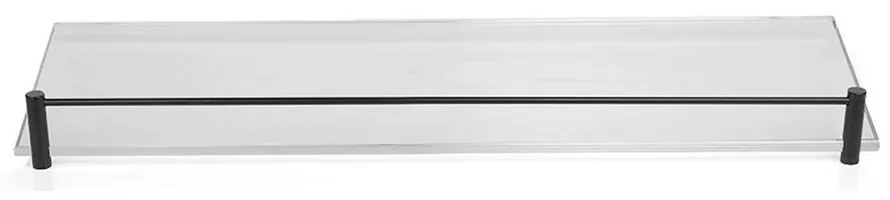 Ραφιέρα Μπάνιου Διάφανη Mensole 064455 40x10x4cm Black-Clear Karag Ανοξ.Ατσάλι,Γυαλί