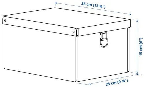NIMM κουτί αποθήκευσης με καπάκι, 25x35x15 cm 805.181.69