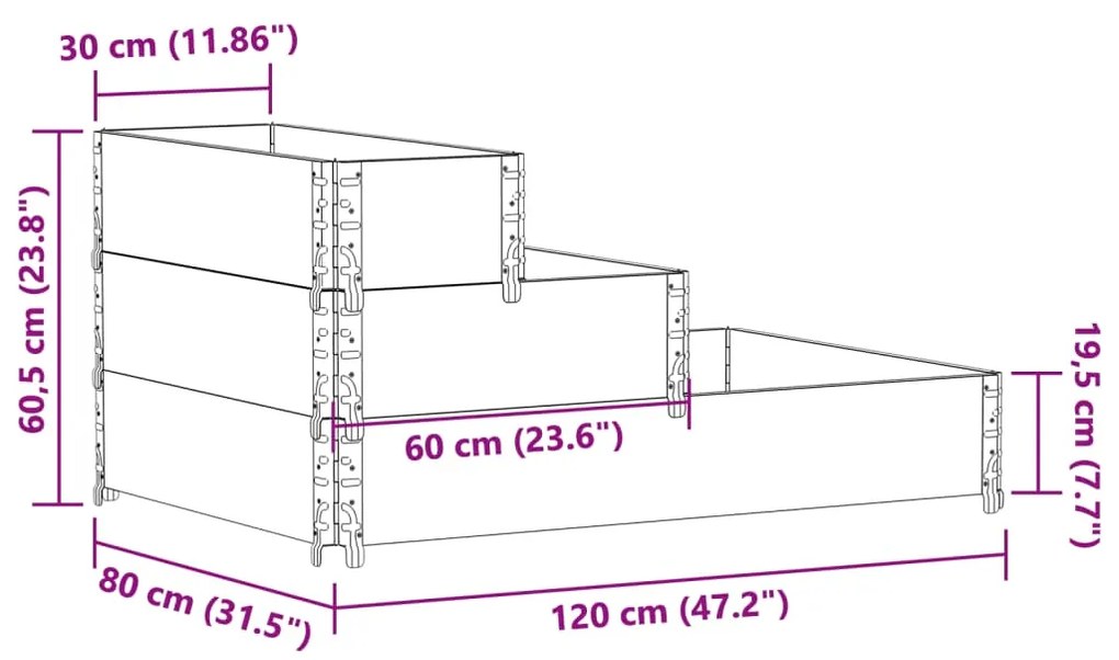 ΖΑΡΝΤΙΝΙΕΡΑ ΥΠΕΡ. 3 ΕΠΙΠΕΔΩΝ ΚΑΦΕ 120X80 ΕΚ. ΜΑΣΙΦ ΞΥΛΟ ΠΕΥΚΟΥ 4010312