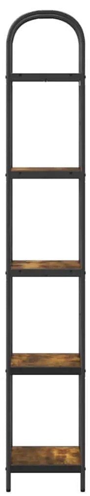 vidaXL Ράφι Βιβλίων Καπνιστή δρυς 40 x 30 x 183 εκ Επεξεργασμένο ξύλο