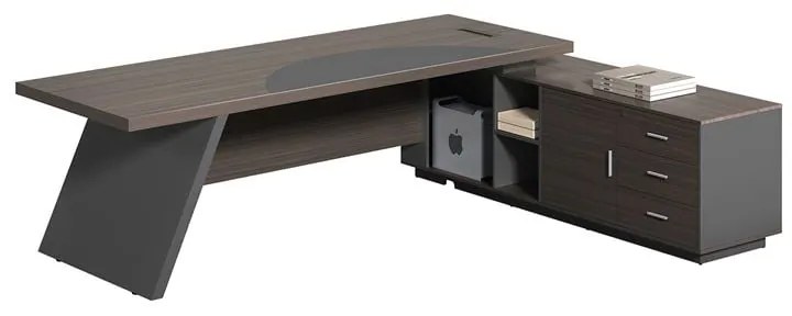 MASTER Γραφείο Δεξιά Γωνία, Απόχρωση Grey Walnut