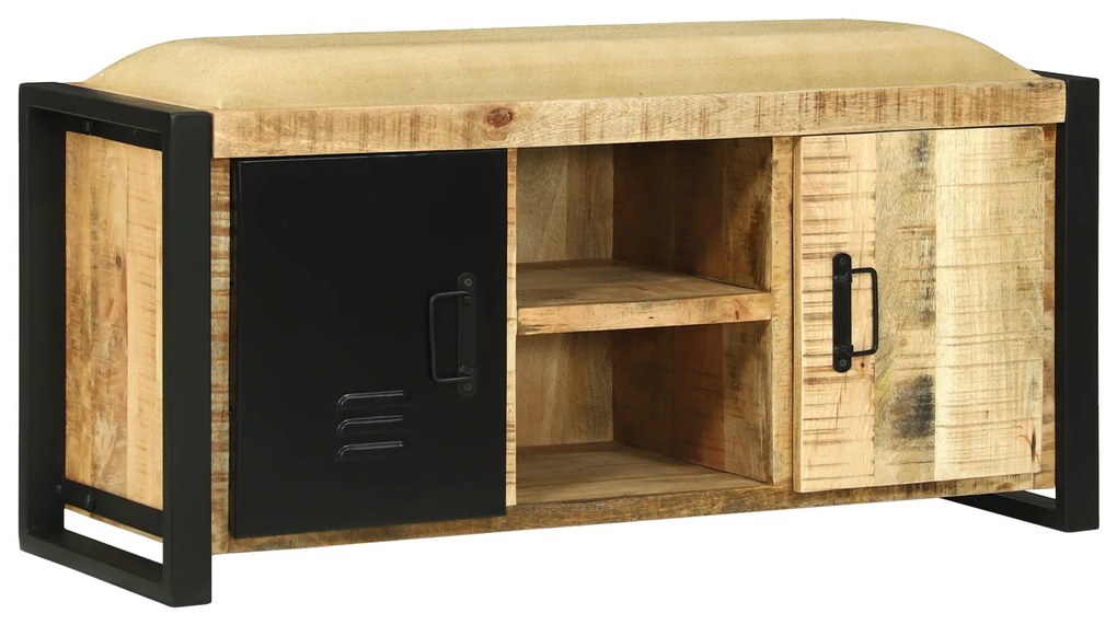 vidaXL Παγκάκι ντουλάπα 100x35x50 cm Χοντρό ξύλο μάνγκο