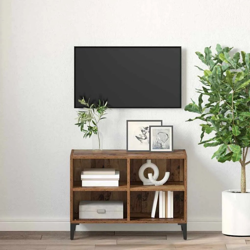 vidaXL Ντουλάπι TV Καφέ 69.5 x 30 x 50 εκ. Επεξεργασμένο ξύλο