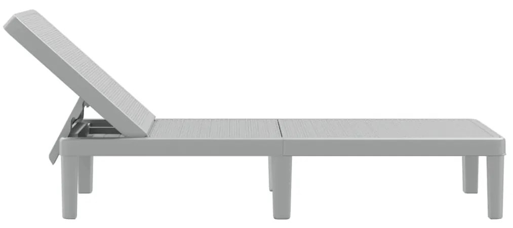 vidaXL Ξαπλώστρα Ρυθμιζόμενη σε 4 Ύψη 155,5x57x28 εκ. Πολυπροπυλένιο