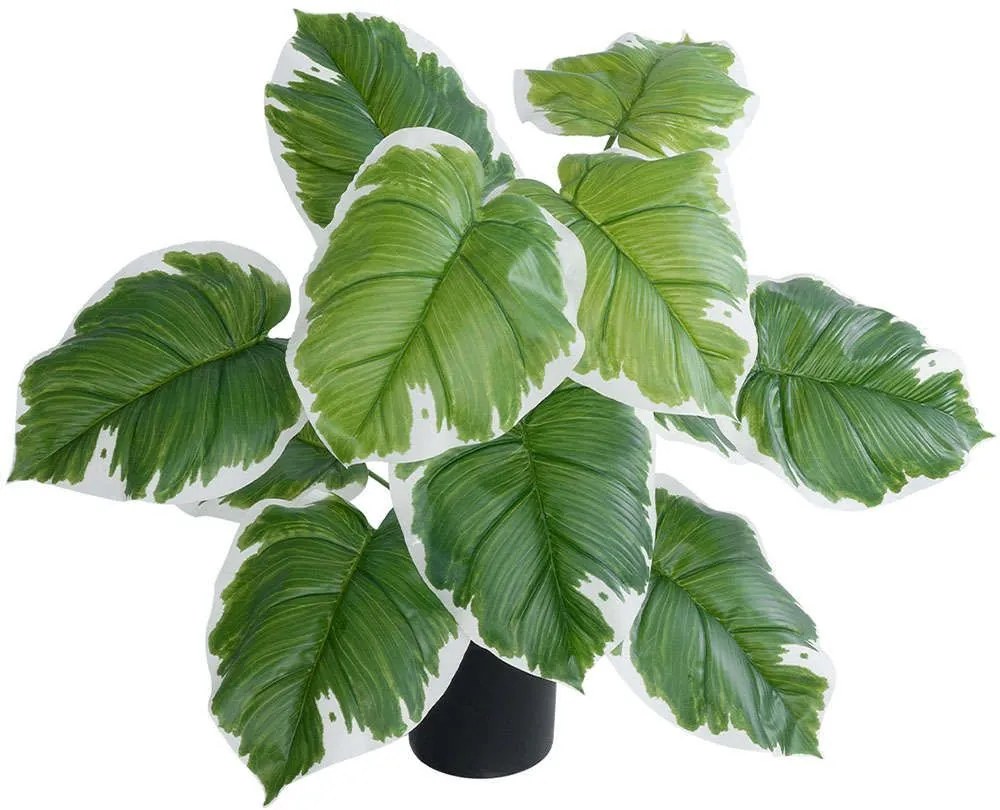 Τεχνητό Φυτό Hosta 20931 Φ60x55cm Green-White GloboStar Polyethylene,Fabric