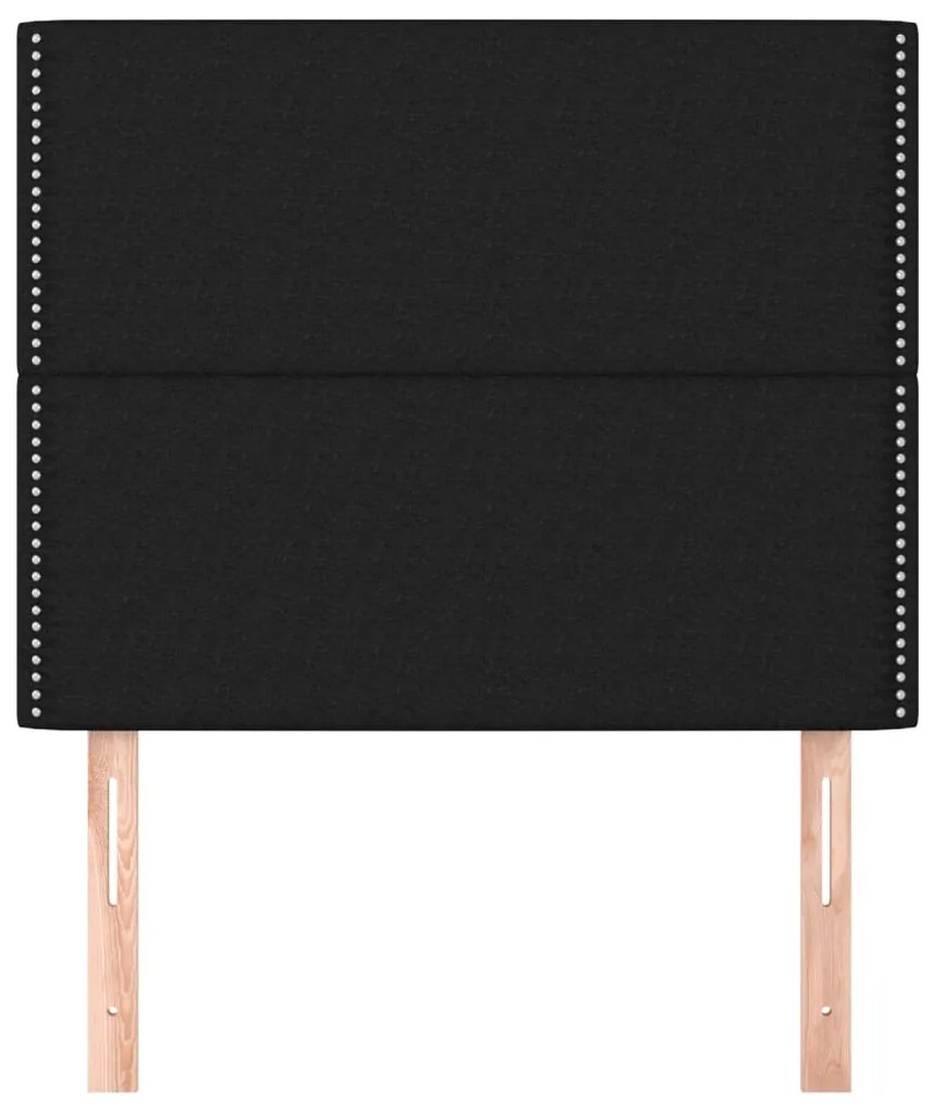 vidaXL Κεφαλάρια Κρεβατιού 2 τεμ. Μαύρο 100x5x78/88 εκ. Υφασμάτινο