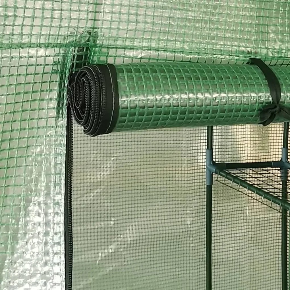 Θερμοκήπιο με Ράφια 143 x 143 x 195 εκ. από Ατσάλι 48167
