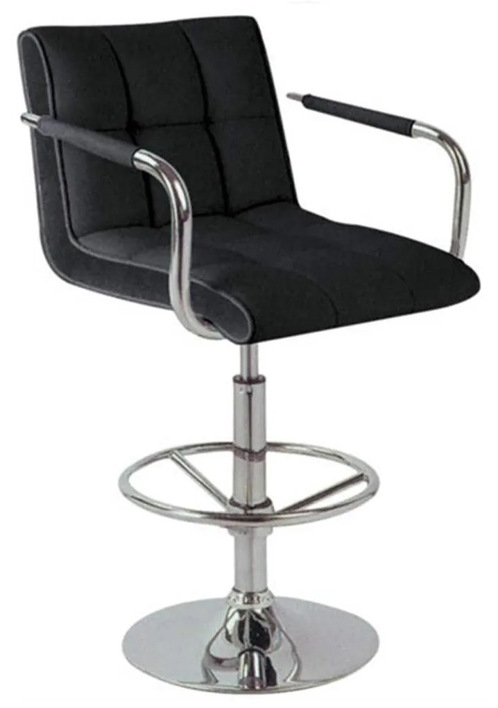 Σκαμπό Μπαρ Bar/54 Black 43-2240 52X55X59/83cm Metal, Technoderma