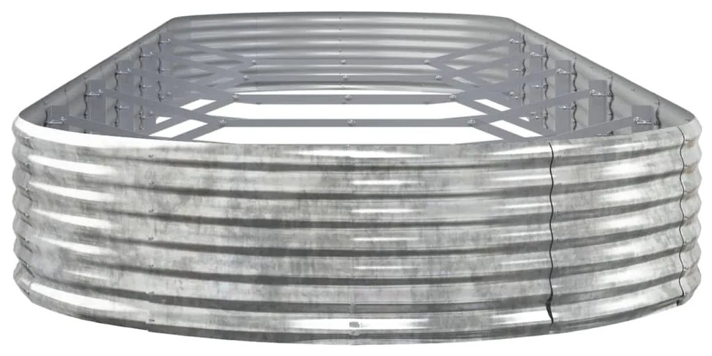 vidaXL Ζαρντινιέρα Ασημί 523x140x36 εκ. Γαλβανισμένος χάλυβας