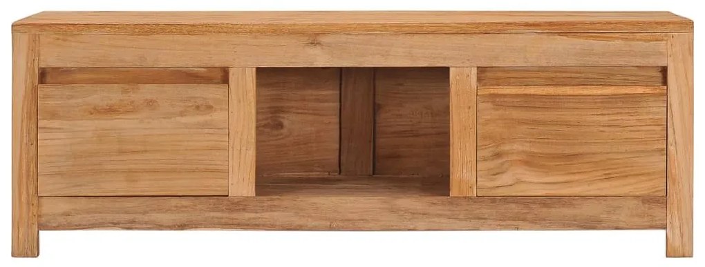 Έπιπλο Τηλεόρασης 100 x 30 x 35 εκ. από Μασίφ Ξύλο Teak - Καφέ