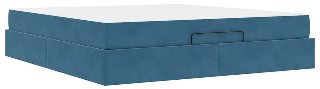 vidaXL Σκελετός Κρεβατιού Άλλο Μπλε 180 x 200 cm Βελούδο