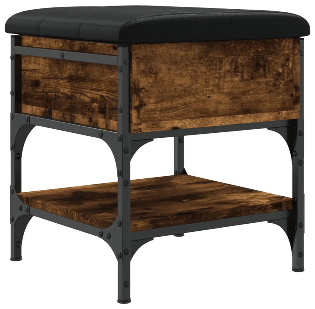 vidaXL Παπουτσοθήκη Καπνιστή Δρυς 42x42x45 εκ. από Επεξεργασμένο Ξύλο