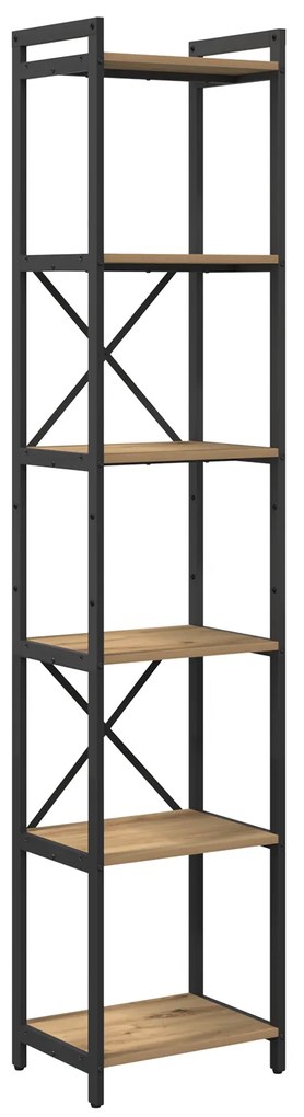 vidaXL Βιβλιοθήκη artisan δρυς 40 x 30 x 188 εκ Επεξεργασμένο ξύλο