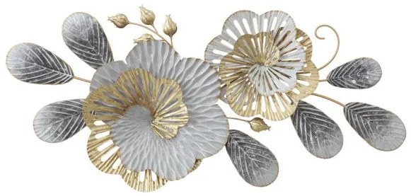 Διακοσμητικό τοίχου Barney Inart μέταλλο σε χρυσή-λευκή απόχρωση 85.5x39x5.5εκ 345-000002-345-000002-Λευκό-Χρυσό 345-000002