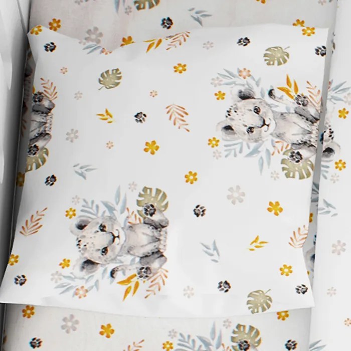 Βρεφική Μαξιλαροθήκη (35x45) Dimcol Lion Cub 531 Grey