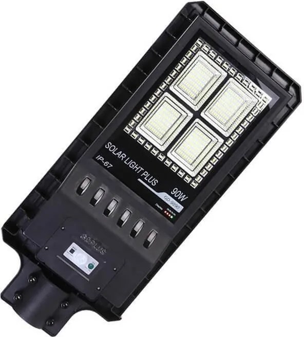 GD-9890 Ηλιακό Φωτιστικό Δρόμου με Αισθητήρα Φωτός σε Μαύρο Χρώμα