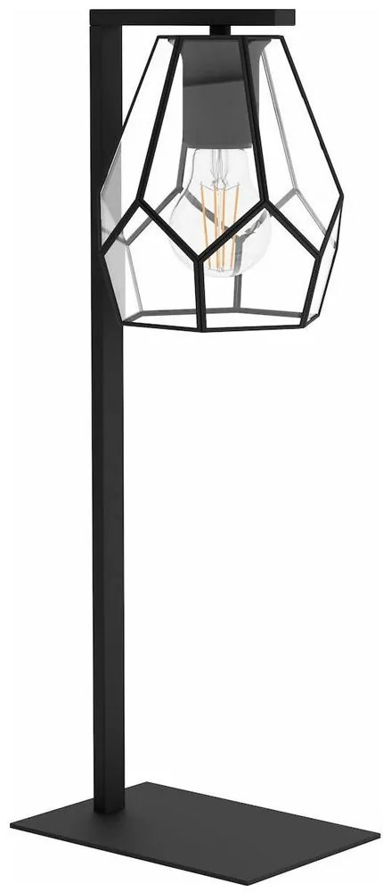 Φωτιστικό Επιτραπέζιο 43646 Mardyke 1/E27 Black-Clear Eglo Metal, Glass