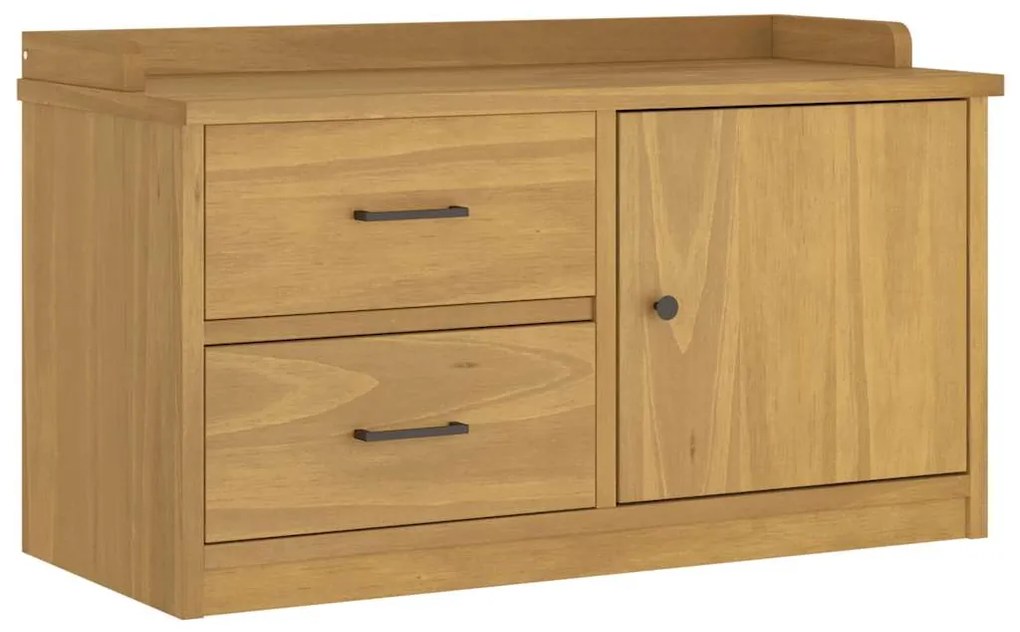 vidaXL Πάγκος διαδρόμου "SANDNES" 87x40x50 εκ. Πεύκο μασίφ ξύλο