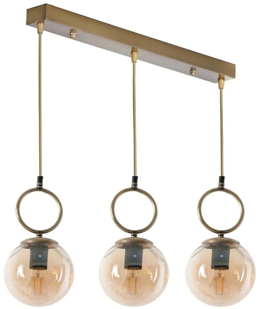 Φωτιστικό Οροφής - Ράγα Morino 846STL2815 55x16x70cm 3xE27 40W Gold Opviq