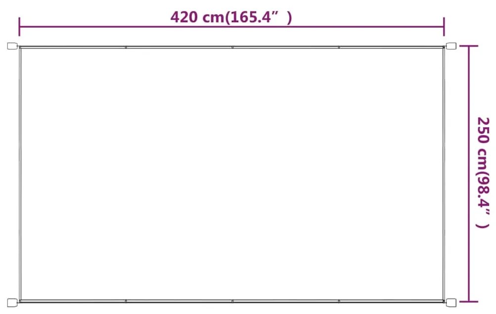 vidaXL Τέντα Κάθετη Μπλε 250 x 420 εκ. από Ύφασμα Oxford