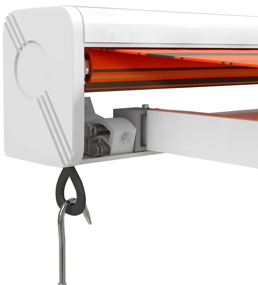 vidaXL Τέντα Πτυσσόμενη Πορτοκαλί / Καφέ 3 x 2,5 μ. Ύφασμα & Αλουμίνιο