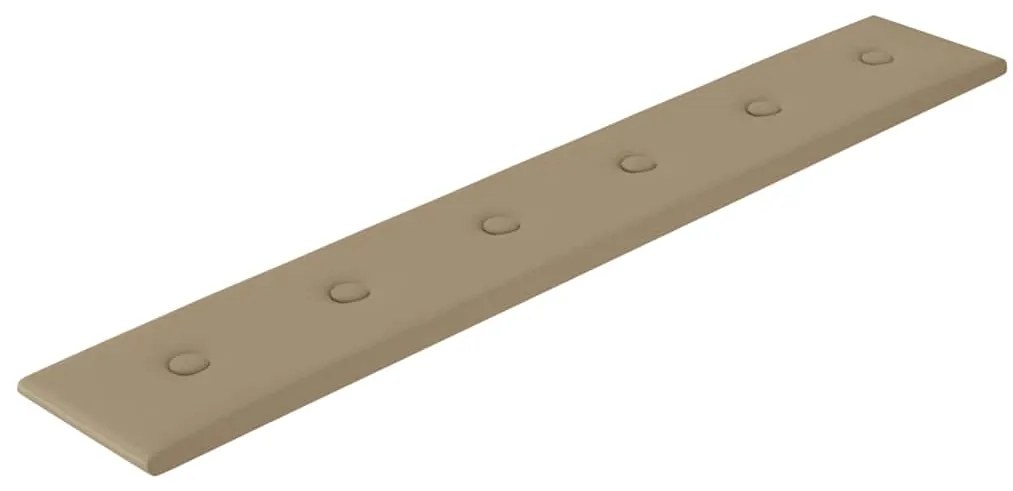 vidaXL Πάνελ Τοίχου 12 τεμ. Καπουτσίνο 90 x 15 εκ. 1,62 μ² Συνθ. Δέρμα