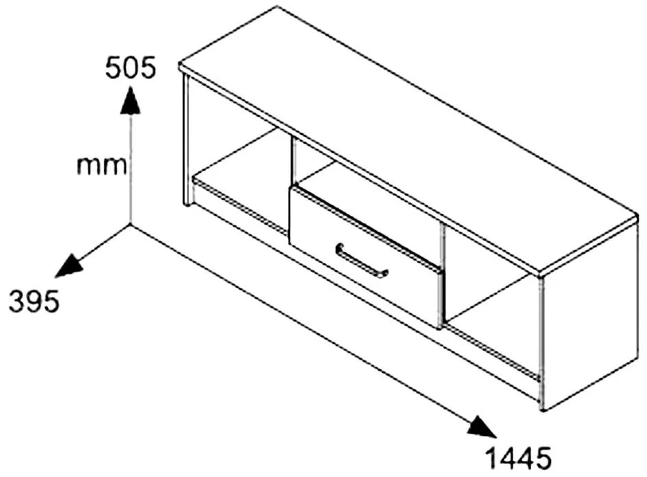 Έπιπλο τηλεόρασης OLYMPUS χρώμα wenge 144x39x50,5εκ