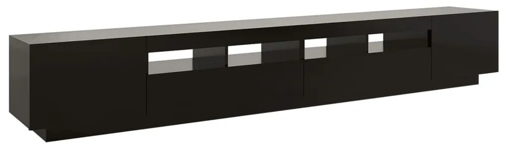 vidaXL Έπιπλο Τηλεόρασης με LED Μαύρο 260 x 35 x 40 εκ.