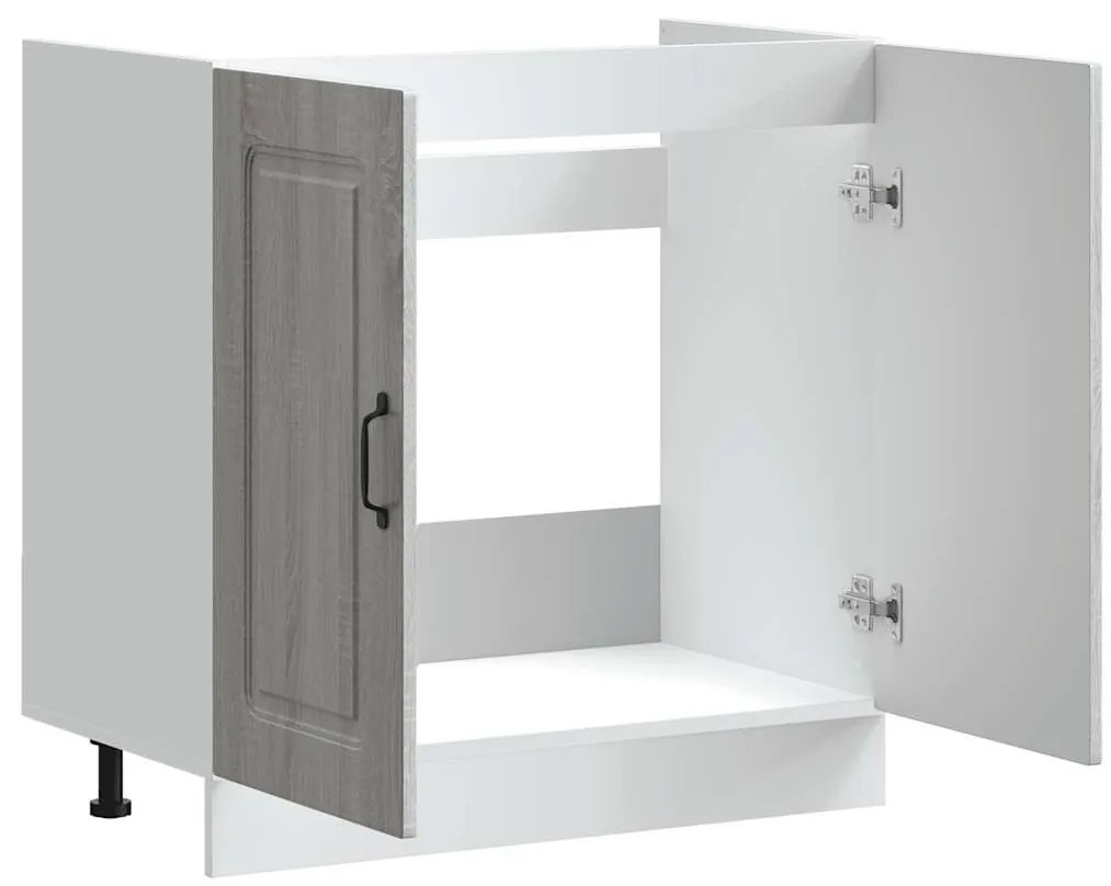 vidaXL Ντουλάπι βάσης νεροχύτη "Kalmar" Γκρι Sonoma 80x46x81,5 cm