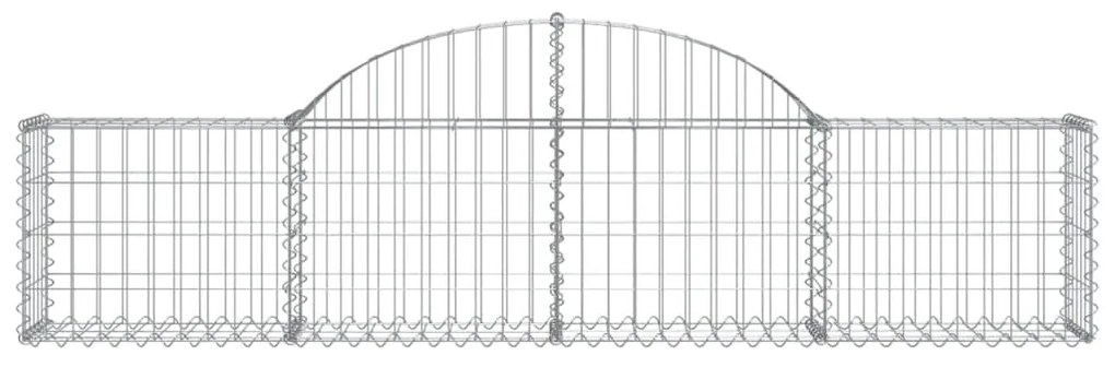 Συρματοκιβώτιο Τοξωτό 200x30x40/60εκ. από Γαλβανισμένο Σίδερο - Ασήμι