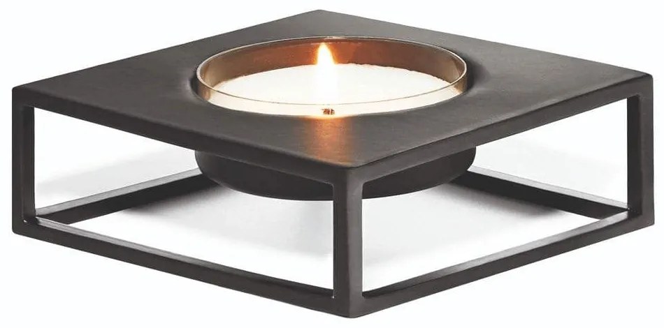 Κηροπήγιο Ρεσώ Solero 240023 10x10x5cm Black Philippi Steel