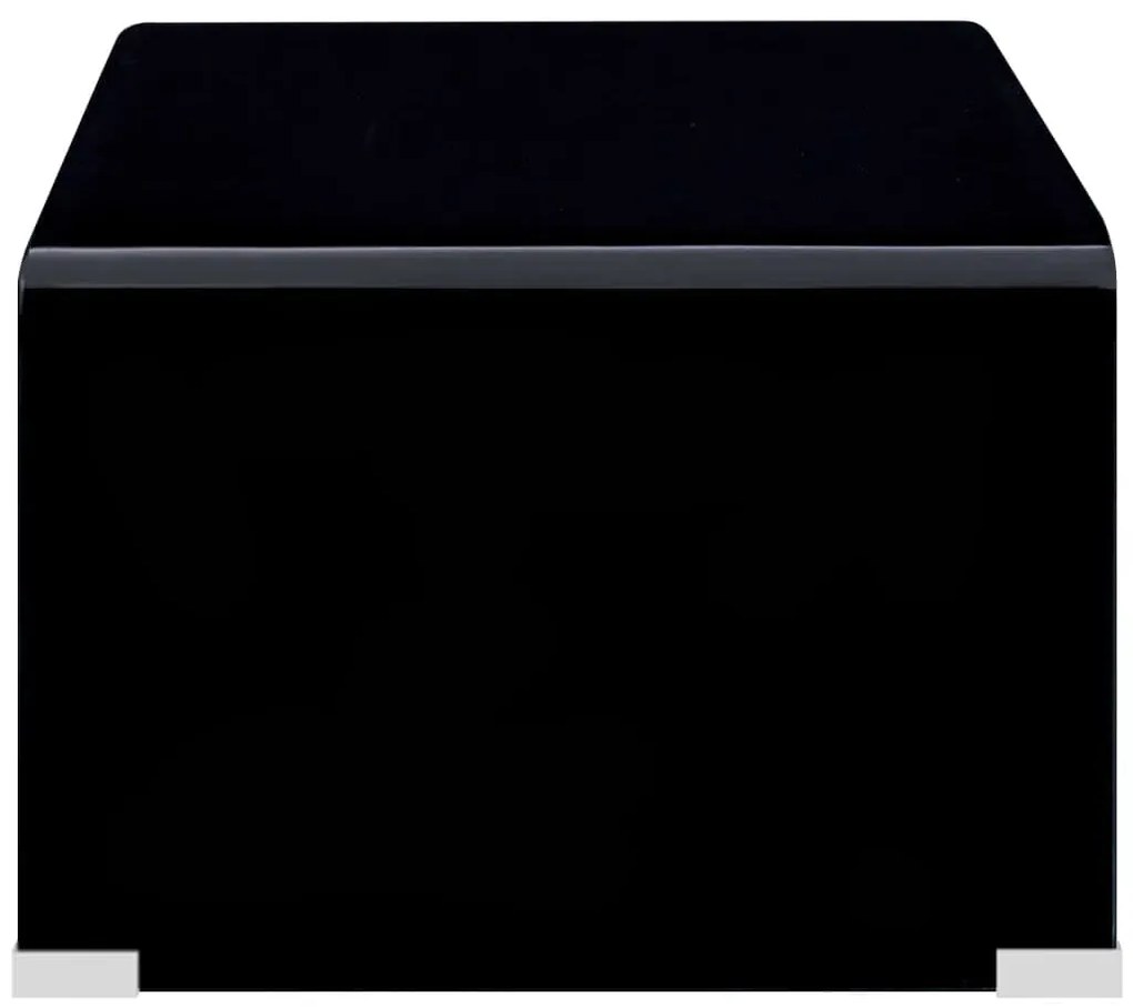 vidaXL Τραπεζάκι Σαλονιού Μαύρο 98 x 45 x 31 εκ. από Ψημένο Γυαλί