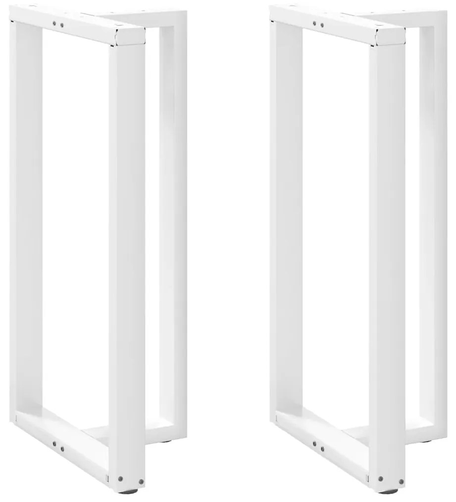 Πόδια Τραπεζιού Μπαρ σε Σχήμα Τ, 2 τεμ. Λευκά 60x35x(110-111) εκ. Ατσάλι