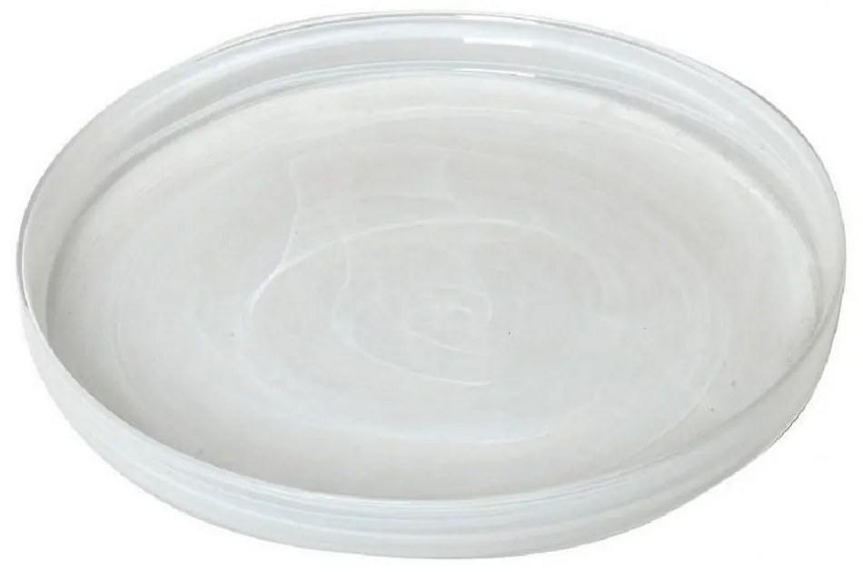 Πιάτο Atlas Στρογγυλό Ρηχό Alabaster Hor1621K6 Φ21cm White Espiel Glass