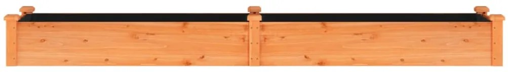 vidaXL Ζαρντινιέρα Υπερυψ. με Επένδυση Καφέ 240x45x25 εκ. Μασίφ Ελάτη