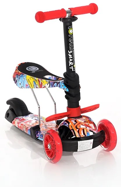 ΠΑΤΙΝΙ SCOOTER LORELLI ΜΕ ΚΑΘΙΣΜΑ SMART RED GRAFFITI 10390020017