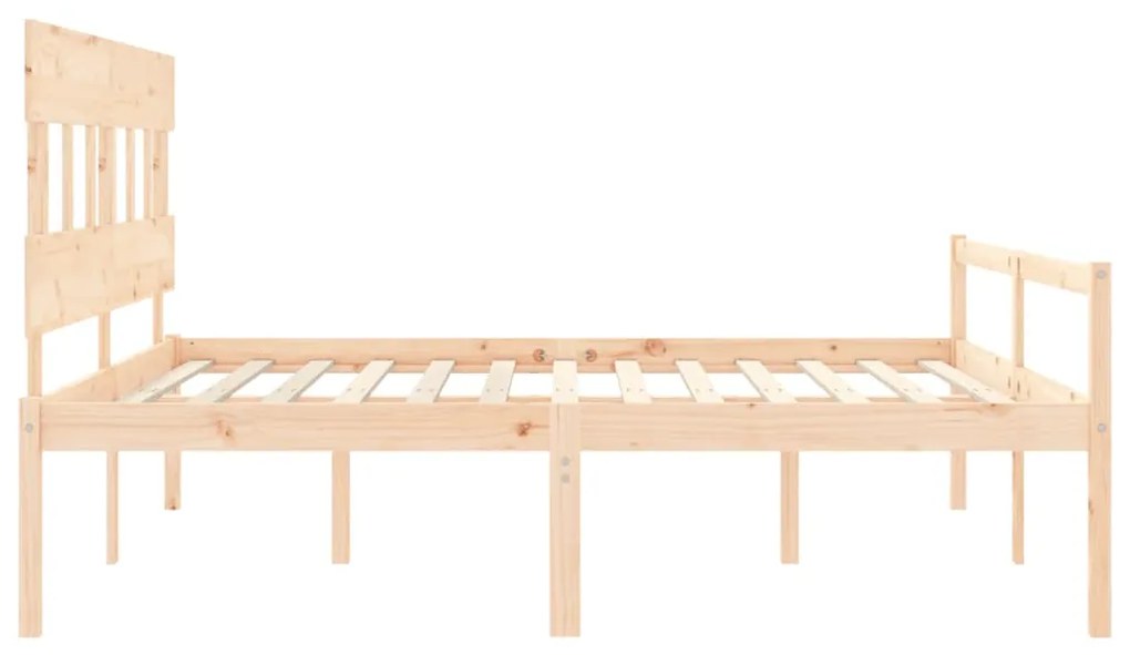 vidaXL Κρεβάτι Ηλικιωμένου με Κεφαλάρι Μασίφ Ξύλο Super King Size