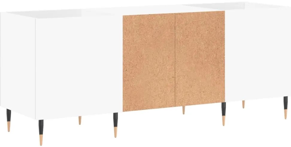 vidaXL Δισκοθήκη Λευκή 121 x 38 x 48 εκ. Επεξεργασμένο Ξύλο