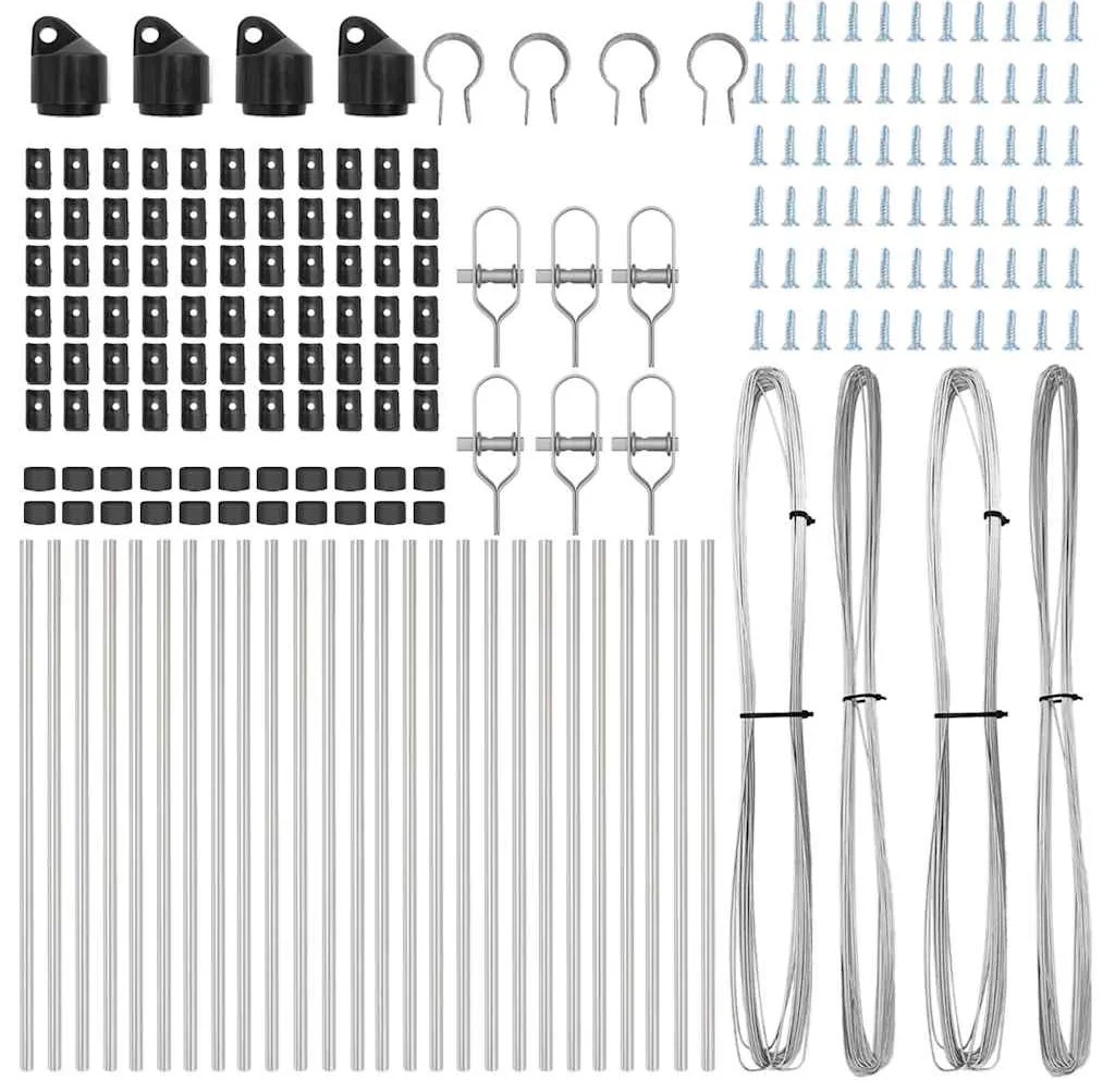 vidaXL Στύλος Περιφράξεων 26 pcs Ασημί 3.2 x 3.2 x 100 εκ Ατσάλι