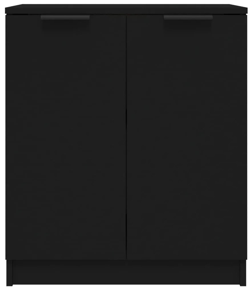 Ντουλάπια 2 τεμ. Μαύρα 60x30x70 εκ. Επεξεργασμένο Ξύλο - Μαύρο