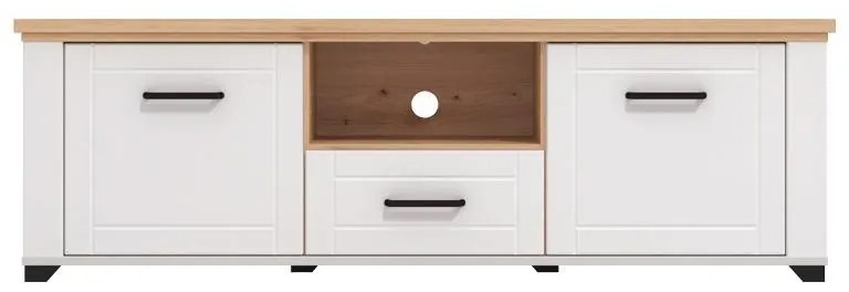 Έπιπλο Τηλεόρασης Valencia TV 150 Λευκό - Artisan Oak - Λευκό Μάτ 147x41x47,5 εκ. 147x41x47.5 εκ.