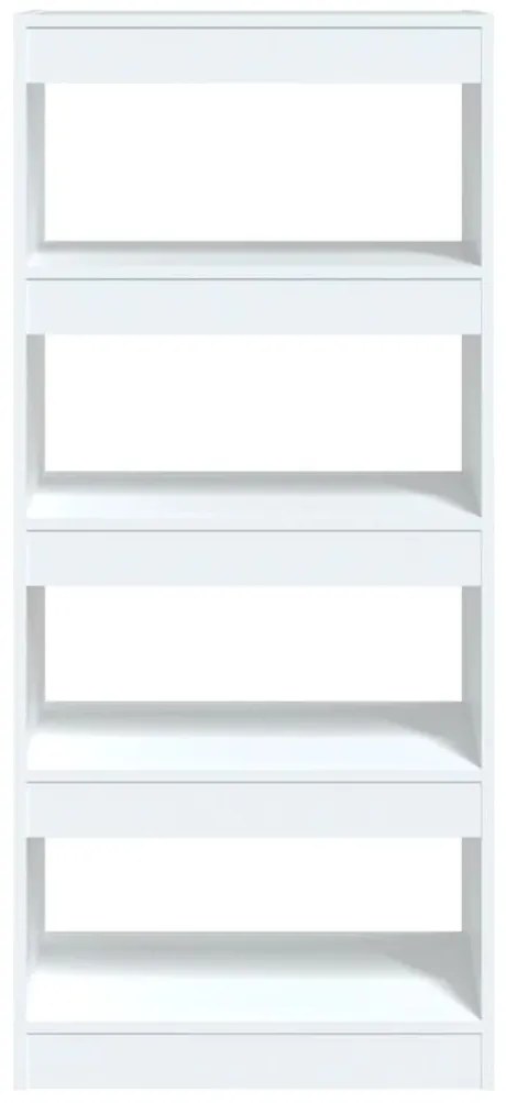 vidaXL Βιβλιοθήκη/Διαχωρ. Χώρου Λευκό 60x30x135 εκ. Επεξεργασμένο Ξύλο