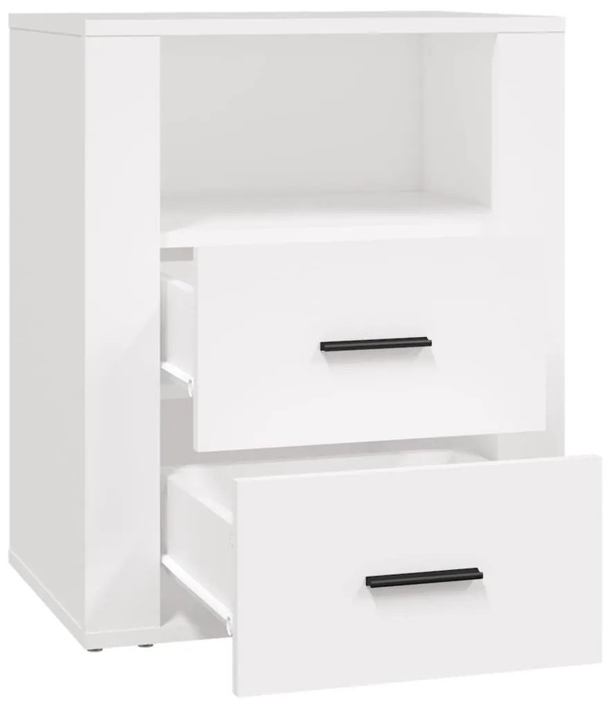 vidaXL Κομοδίνο Λευκό 50 x 36 x 60 εκ. από Επεξεργασμένο Ξύλο