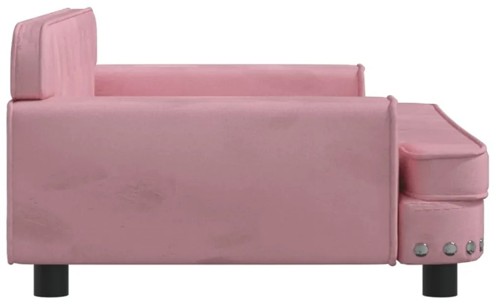 Καναπές Παιδικός Ροζ 90 x 53 x 30 εκ. από Βελούδο - Ροζ