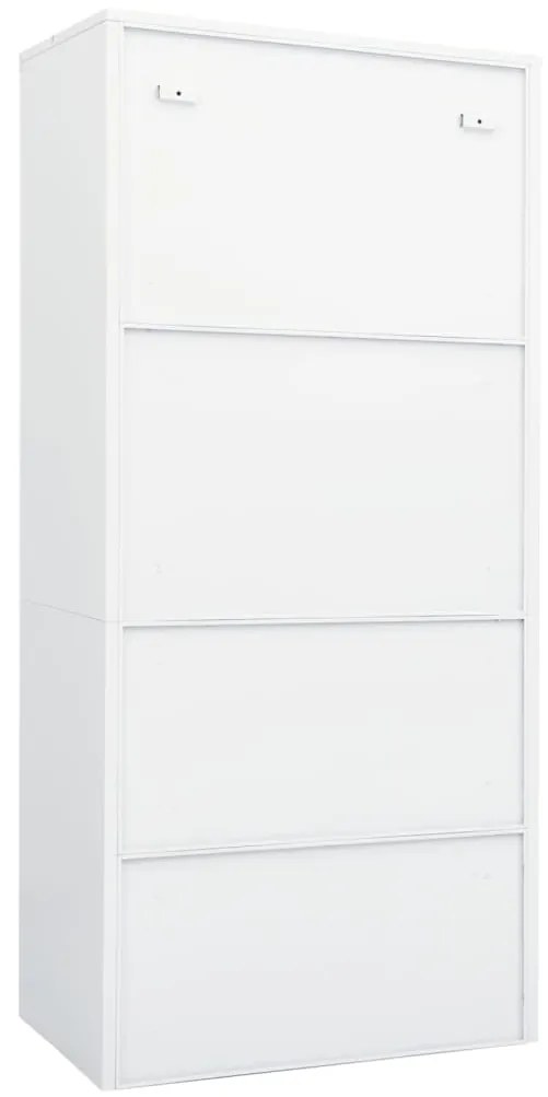 vidaXL Ντουλάπα Λευκή 80 x 50 x 180 εκ. από Χάλυβα