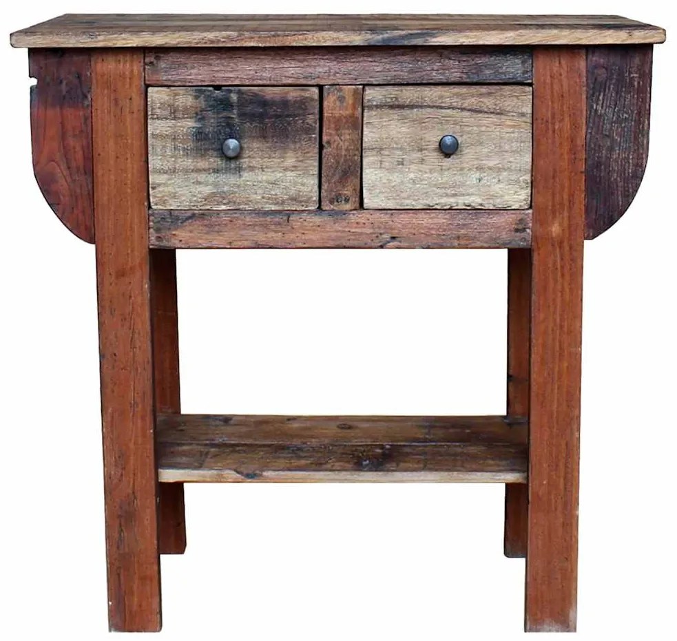 vidaXL Τραπεζάκι Σαλονιού 80x35x80 εκ. από Μείγμα Ανακυκλωμένων Ξύλων