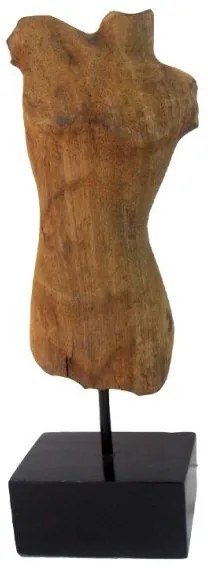 Επιτραπέζιο διακοσμητικό Body Inart φυσικό μάνγκο ξύλο-μέταλλο 14.5x9x38.5εκ 312-000036-312-000036-Καφέ 312-000036
